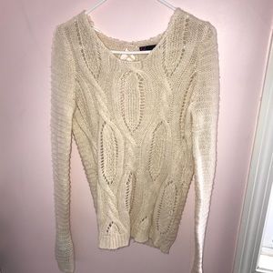 Cream cable knit sweater